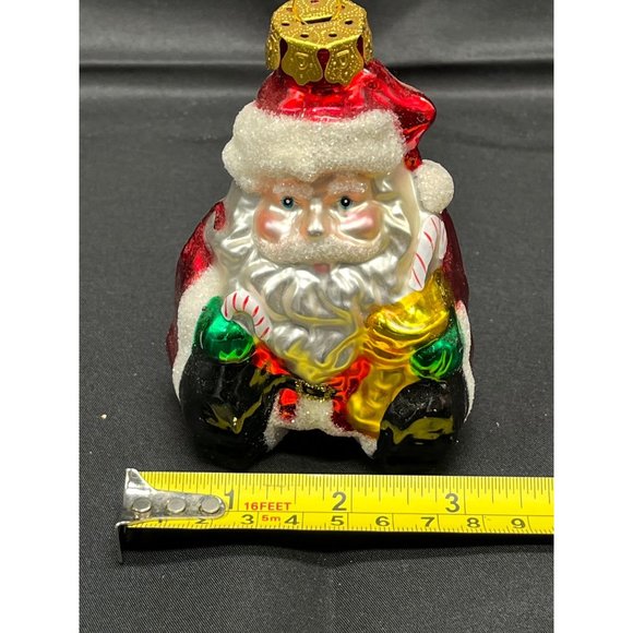 Blown Glass Santa Christmas Ornament Holiday Presents Unmarked - Picture 3 of 6